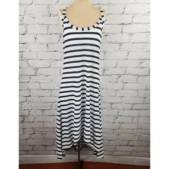 Spanx Summer Dress Womens M racerback built-in Bra Open knit Beach pool party - Picture 2 of 9